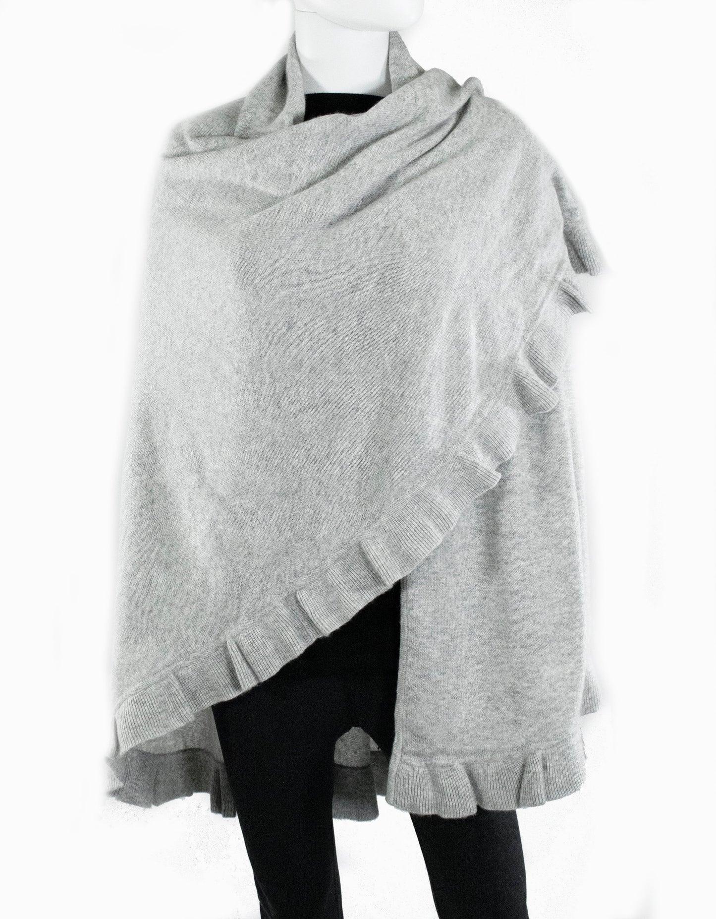 CASHMERE RUFFLED SHAWL-0
