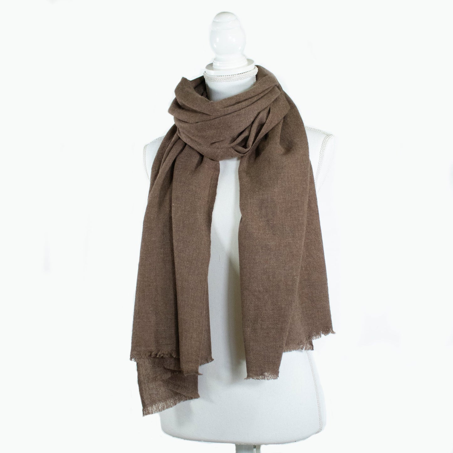 CASHMERE SCARF WITH FRINGES-0