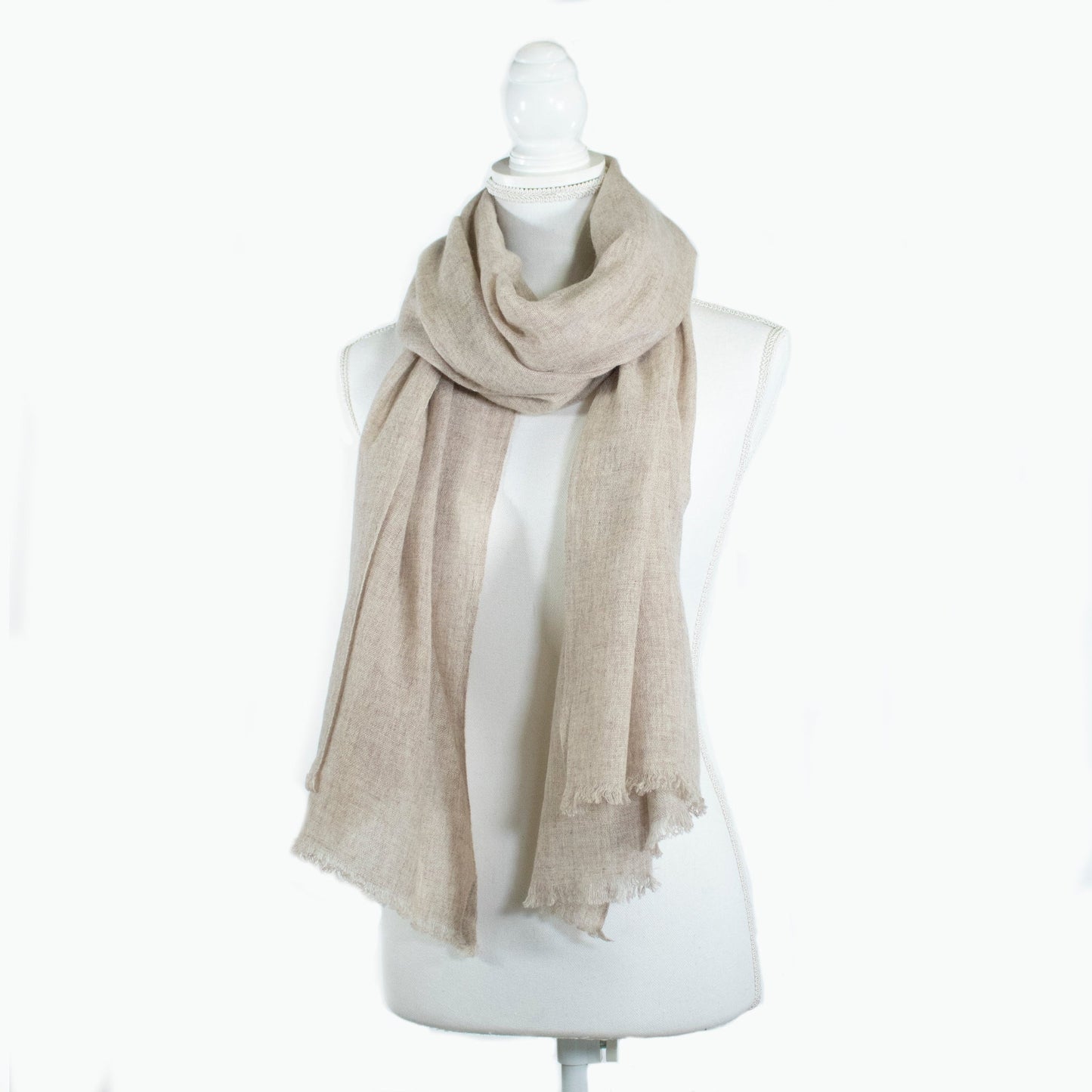 CASHMERE SCARF WITH FRINGES-3