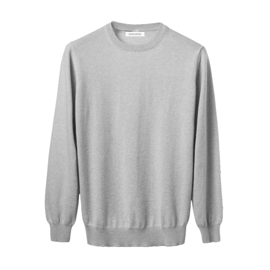 Cashmere Men's Crew Neck Sweater-4
